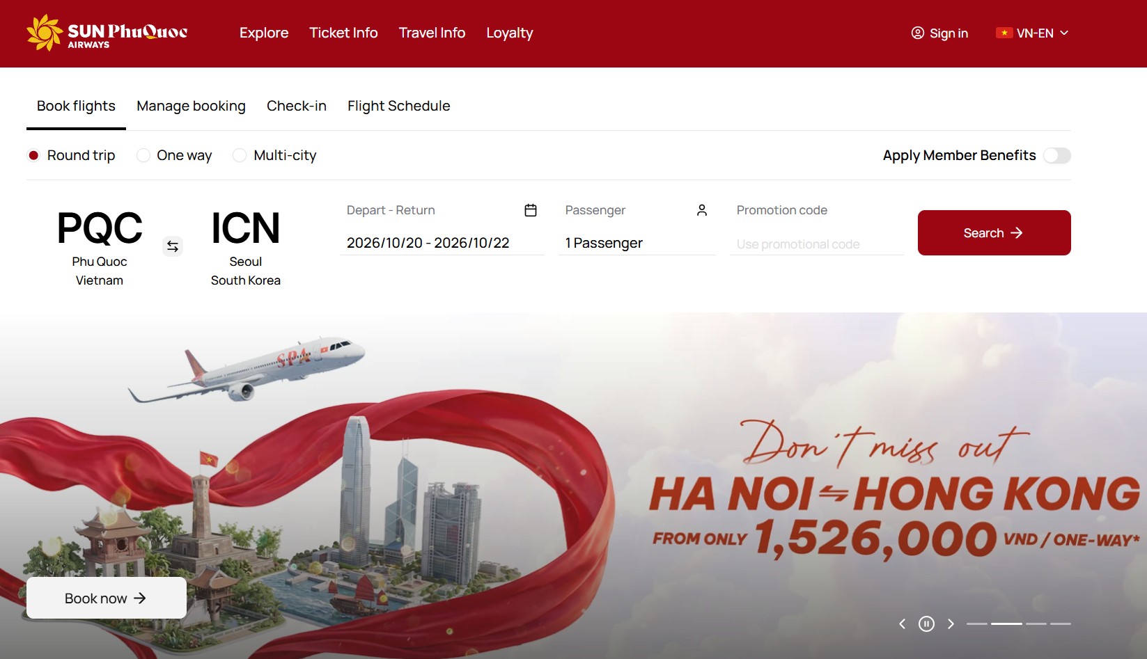 Đặt vé máy bay quốc tế