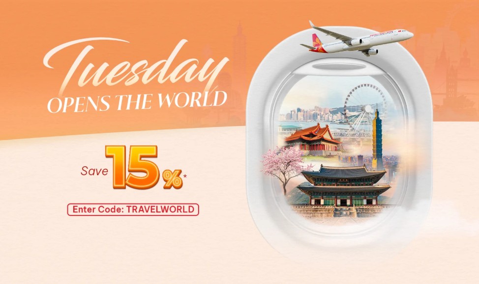 Tuesday opens the world save 15%