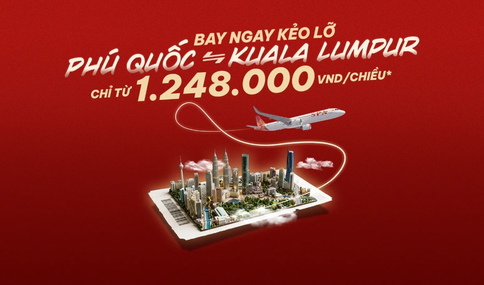 Ưu đãi bay thẳng Phú Quốc - Kuala Lumpur