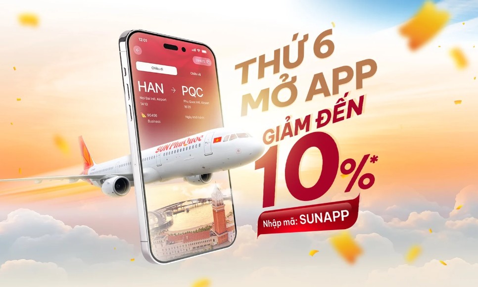 Thứ 6 mở app giảm đến 10%